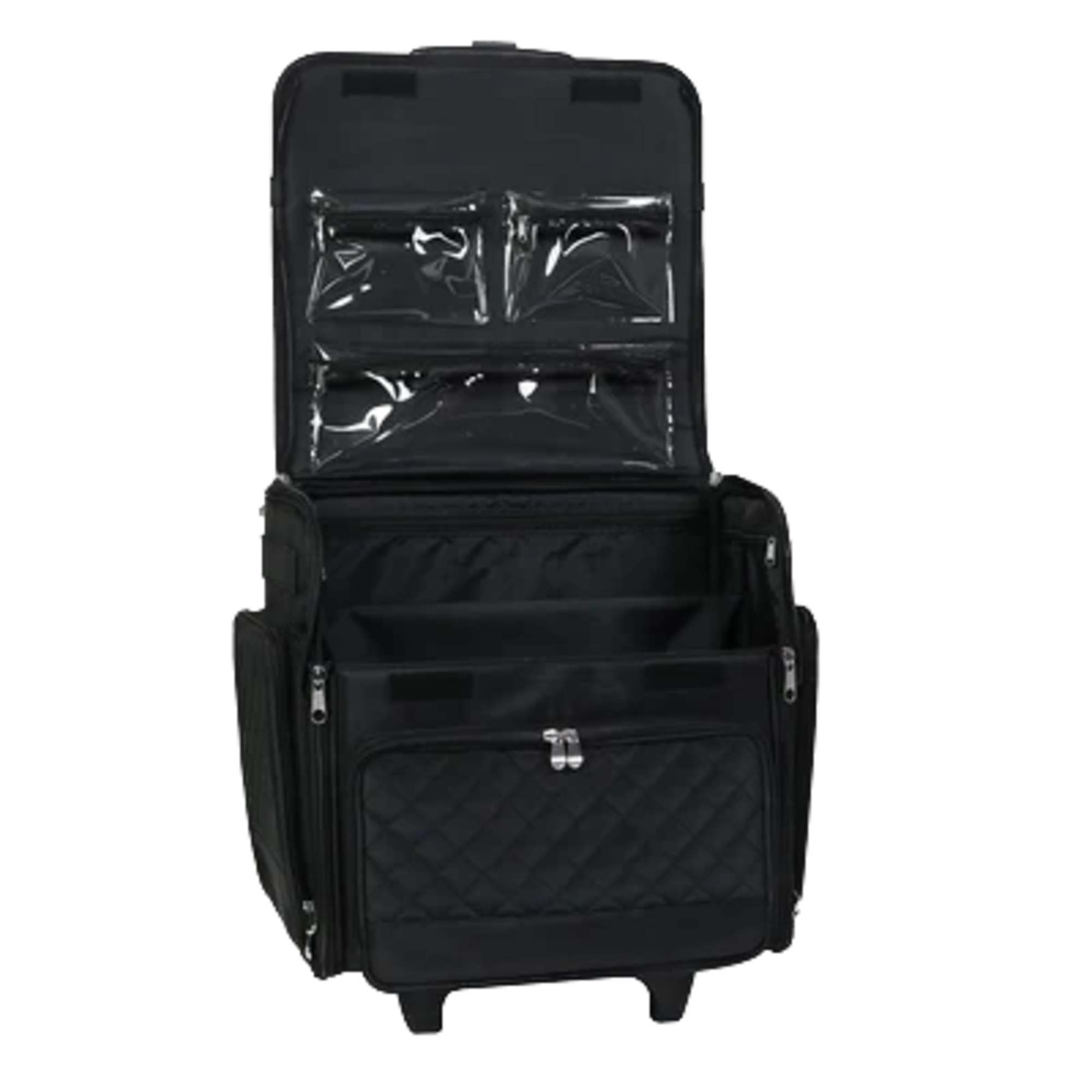 Everything Mary Black Quilted Deluxe Rolling Papercraft Craft Case